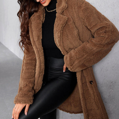 Damenmantel aus Fleece in Übergröße - Thania