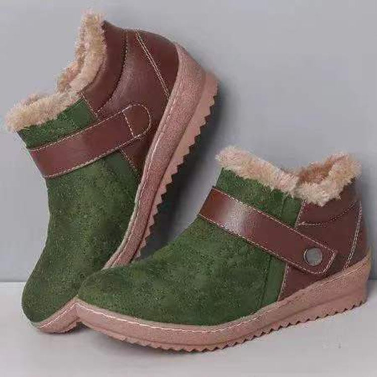 Winterstiefeletten für Damen mit Fellfutter und verstellbarem Verschluss - Zayda