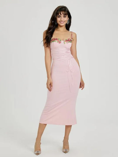 Marina - Mit Blumen besticktes Sommerkleid