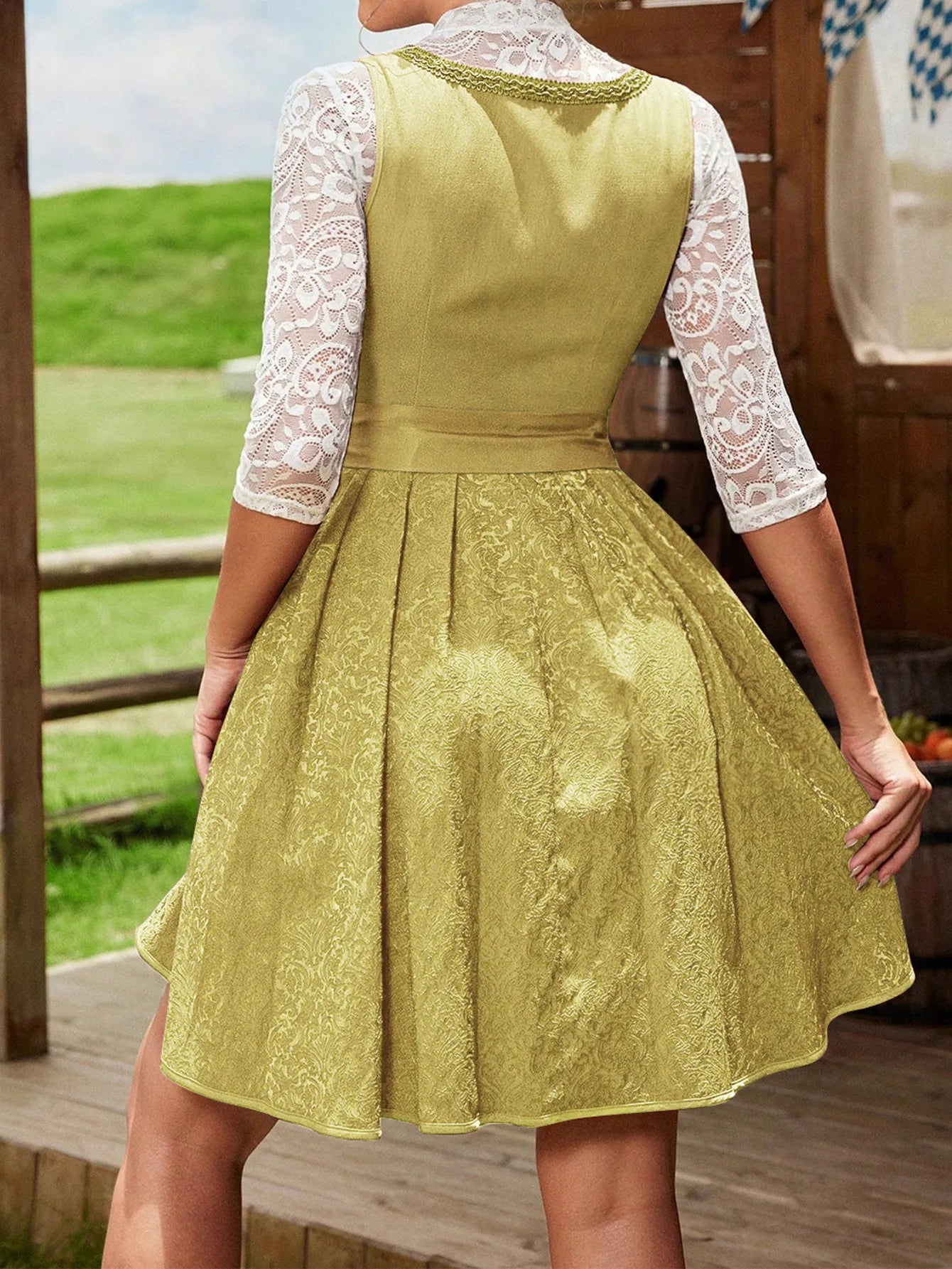 Damen Modernes Oktoberfest Dirndl Kleid - Roswitha