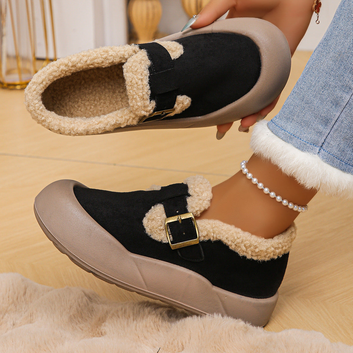 Damen Winterclogs mit verstärkter Spitze und Schnalle - Renate