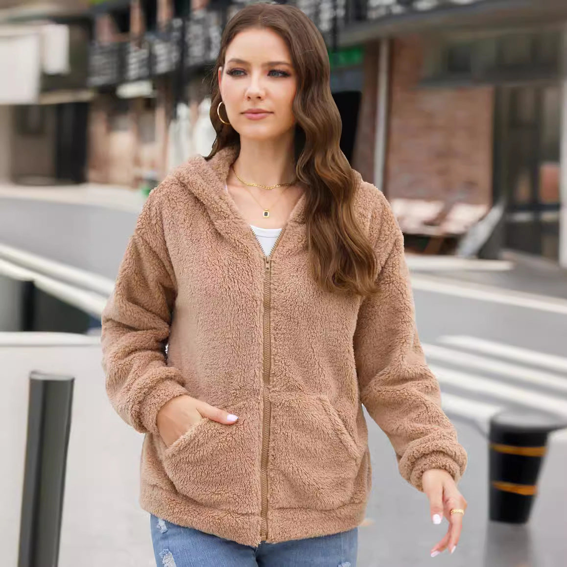 Damen-Fleecejacke mit Reißverschluss - Nayara