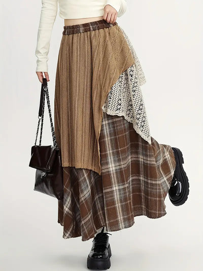 Asymmetrischer langer Trapezrock, elegant und modern - Diana