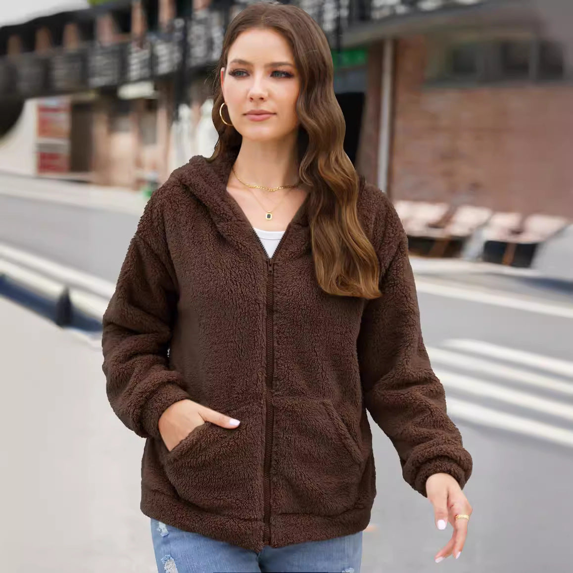 Damen-Fleecejacke mit Reißverschluss - Nayara