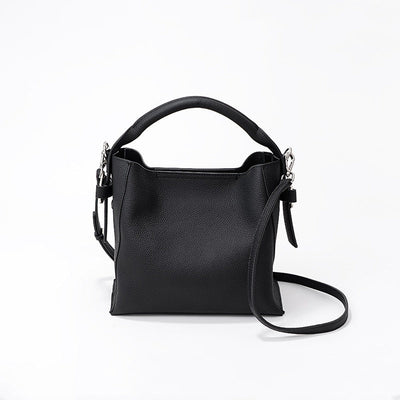 Echtes Leder Damen Eimertasche strukturiertes Design - Hellblau