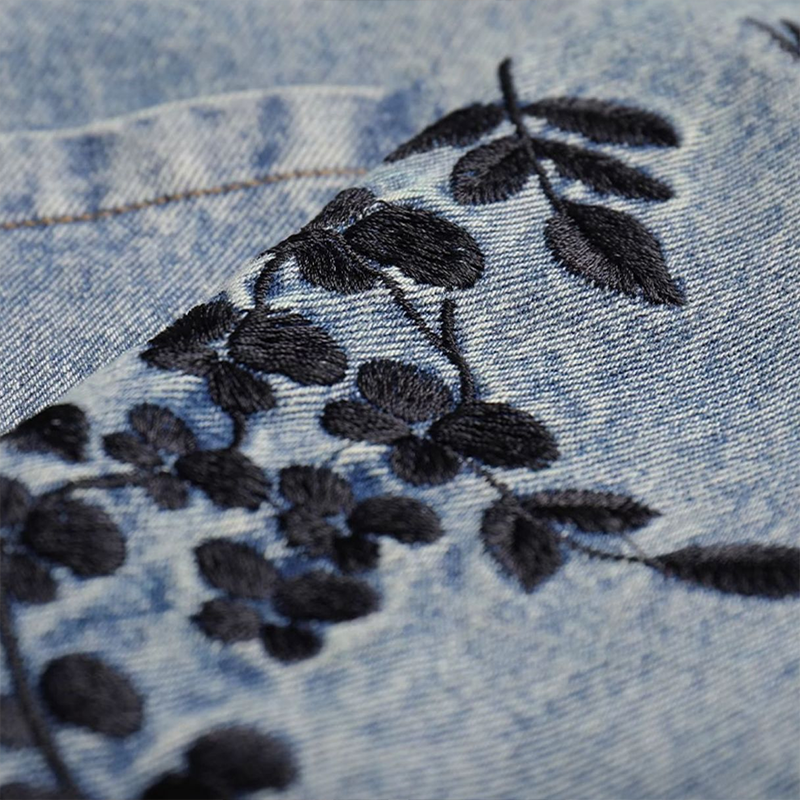 Vintage Floral Ophélie Jeansjacke