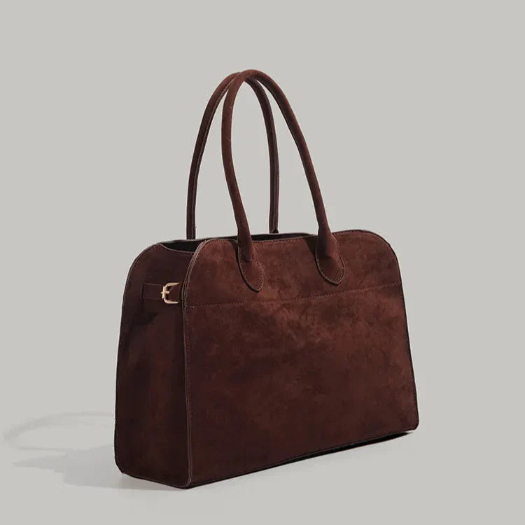 Damen-Umhängetasche aus Wildleder im Retro-Look - Emilia