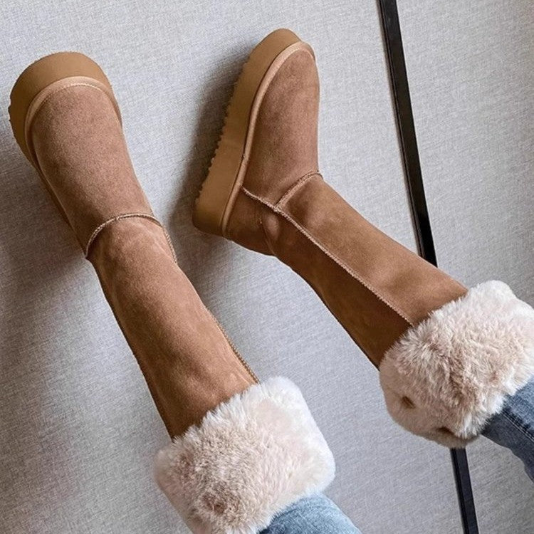 Hohe Damenstiefel mit Teddyfutter - Paulie