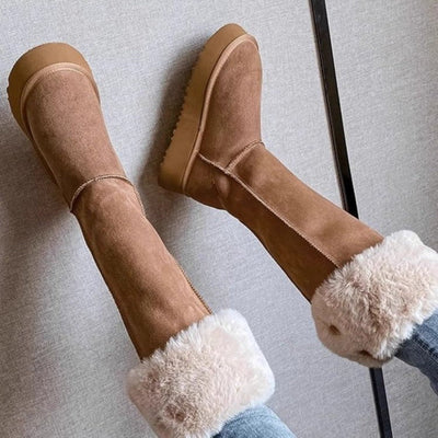 Hohe Damenstiefel mit Teddyfutter - Paulie