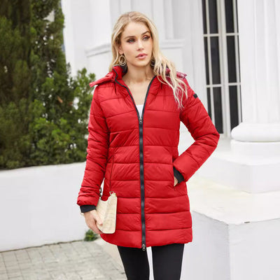 Lange Damenjacke mit Kapuze - Naelle