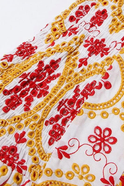 Fiona - Besticktes Minikleid mit Druck