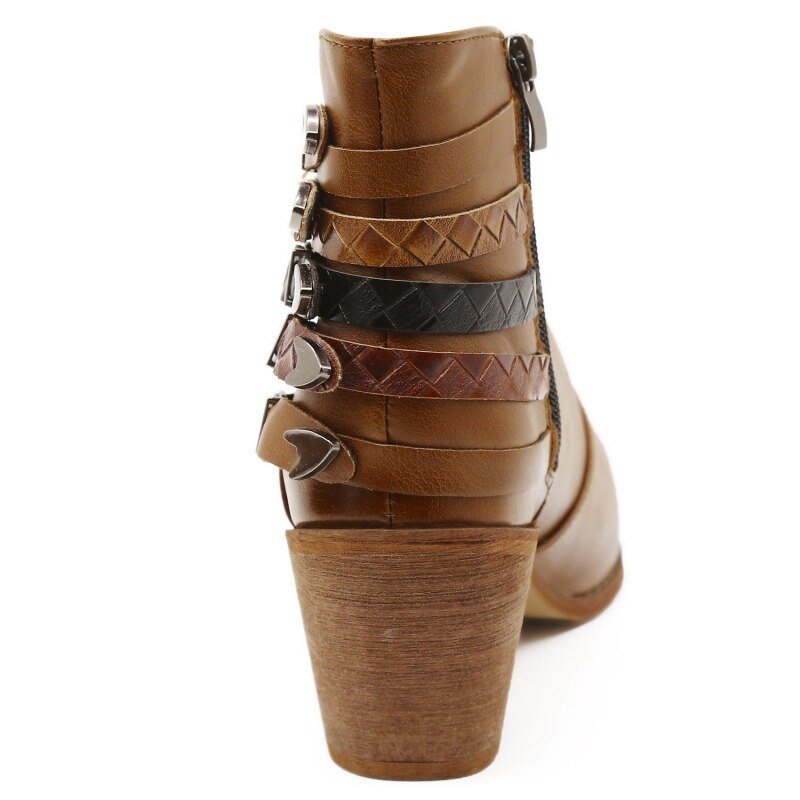 Feli - Lederne country cowgirl stiefel mit hohem Absatz