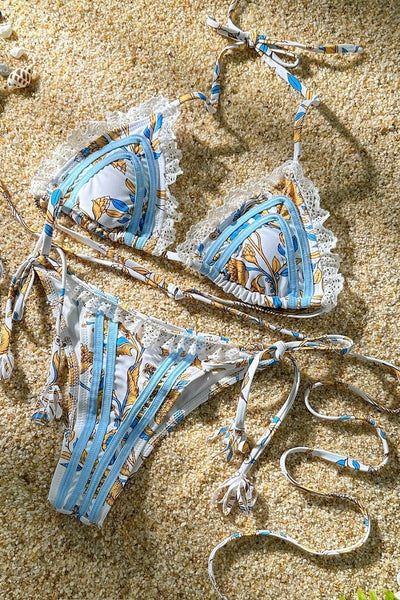 Ocean Chic - Bedruckter Band-Bikini