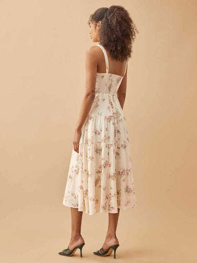 Ida - Chiffon-Midikleid mit Spleißträgern
