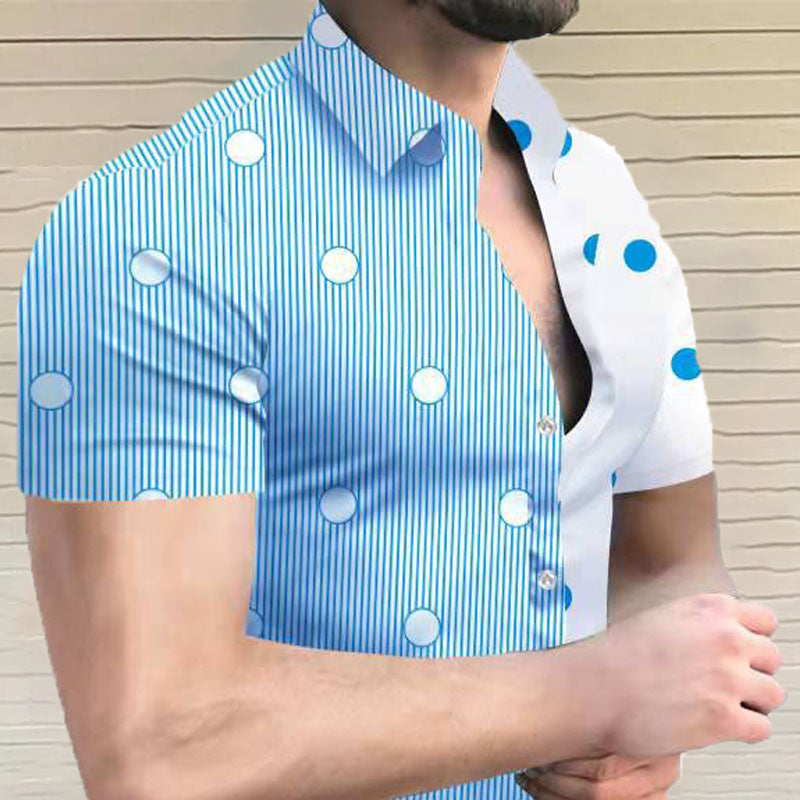 Hordian - Herren Kurzarm Hemd im Doppel Design