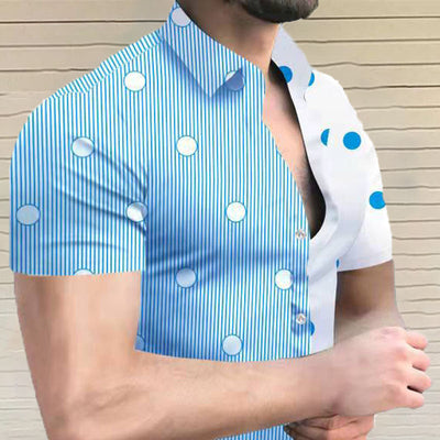Hordian - Herren Kurzarm Hemd im Doppel Design