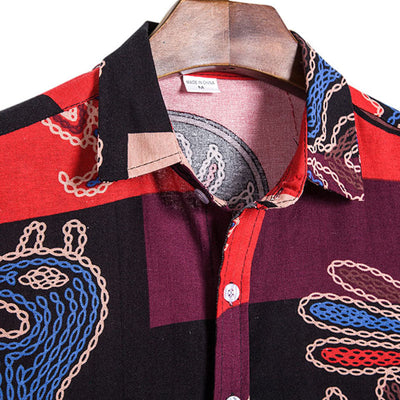Herren Kurzarm Hemd im Vintage Design für jeden Anlass