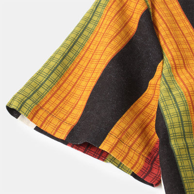 Gestreiftes Herren Kurzarm Hemd im Retro Look