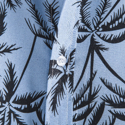 Stylisches Herren Urlaubs-Hemd aus Baumwolle mit Palmen Print