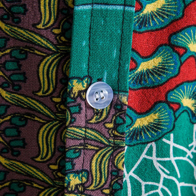 Bedrucktes Herren Kurzarm Hemd im Boho Look
