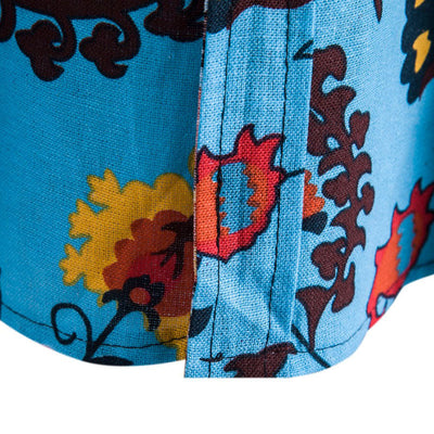 Auffällig bedrucktes Herren Kurzarm Hemd im coolen Retro Design