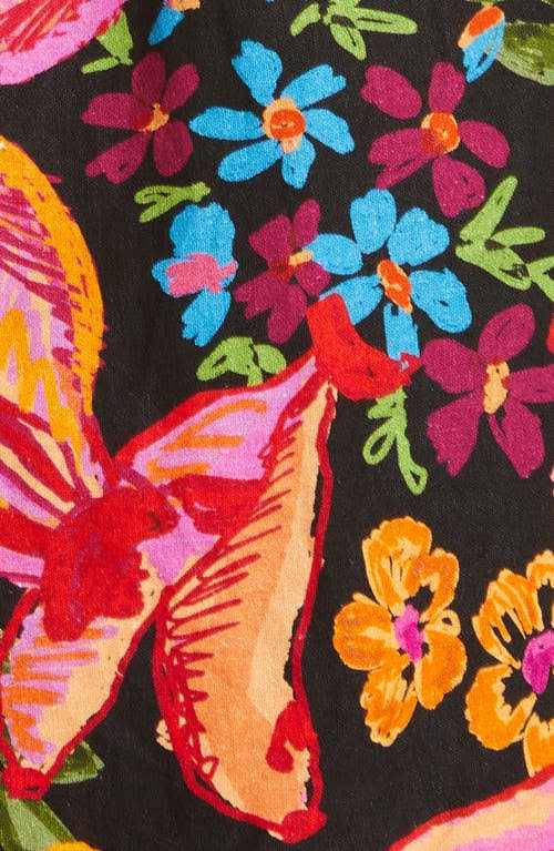 Paulina - Bedrucktes Kleid mit Puffärmeln und V-Ausschnitt