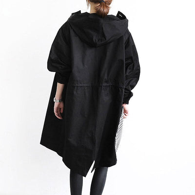 Damen Trenchcoat in Übergröße mit leichter Kapuze - Simona