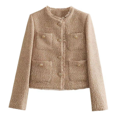 Klassische Tweed-Zweireiherjacke für Damen - Heidy