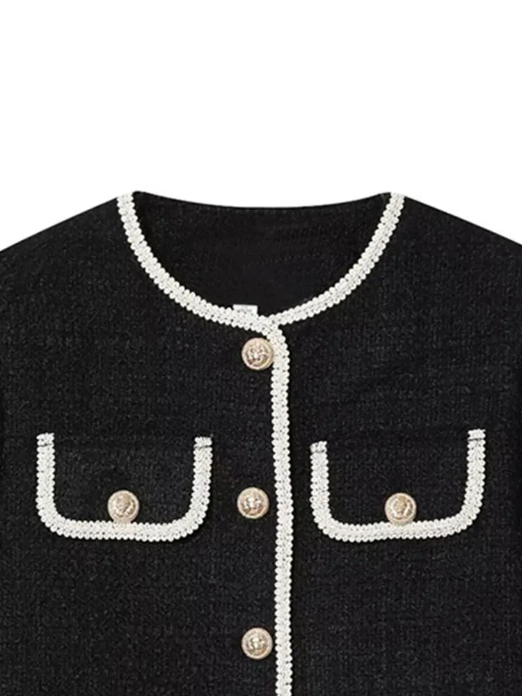 Kurze Damenjacke mit Zierknöpfen - Alida