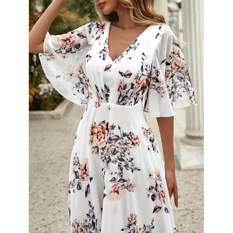 Langes geblümtes Kleid für Frauen - Sorelia