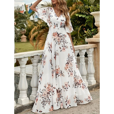 Langes geblümtes Kleid für Frauen - Sorelia