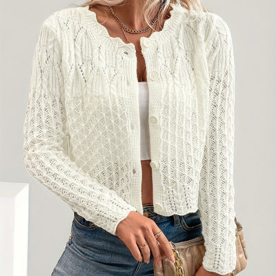 Durchbrochene Strickjacke - Elva