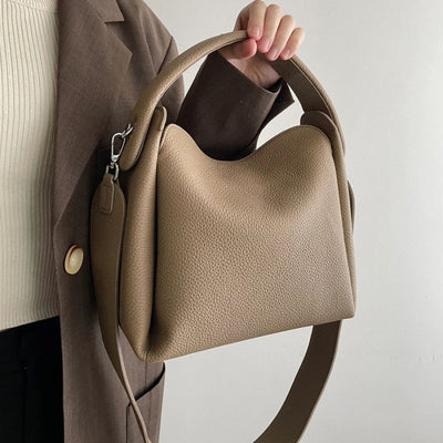 Damen Umhängetasche strukturiertes Design aus Kunstleder - Clémence