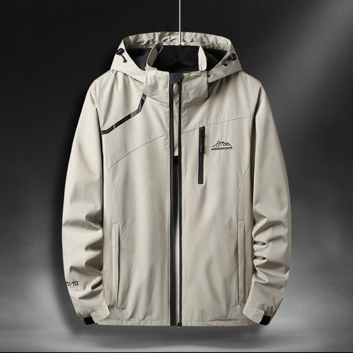 Wasserdichte Jacke mit Kapuze für Herren im Outdoor-Stil - Florian
