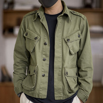 Herrenjacke im Militärstil mit Pattentaschen - Enrik
