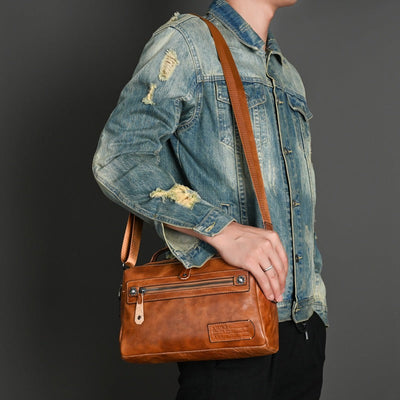 Herrenhandtasche aus Kunstleder kompaktes urbanes Design - Laurent