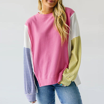 Mehrfarbiges langärmeliges Freizeit-Sweatshirt - Maelis