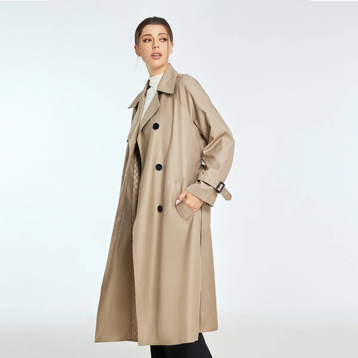 Klassischer doppelreihiger Trenchcoat für Damen - Celine