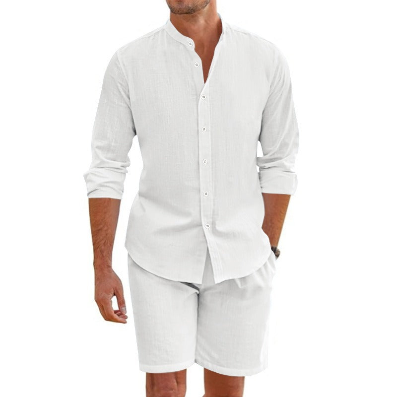 Leinen-Langarmset für Herren - Terry