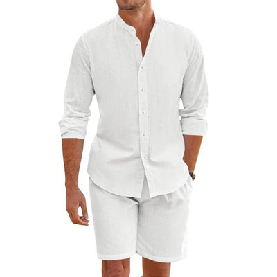 Leinen-Langarmset für Herren - Terry