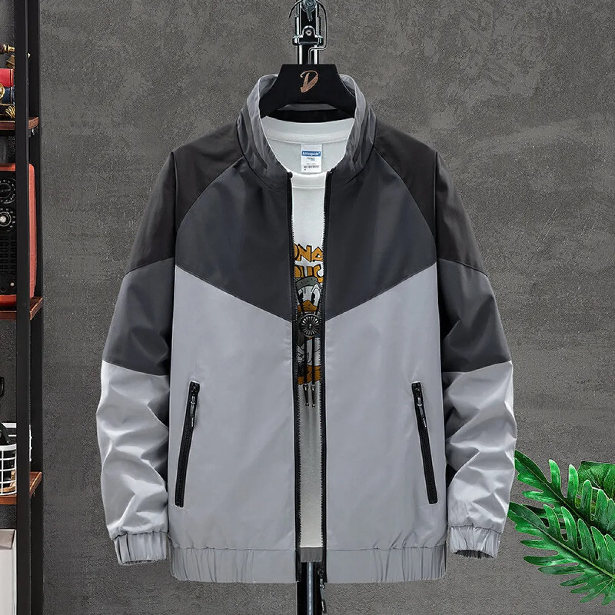Sportjacke mit Farbblock-Reißverschluss - Axton