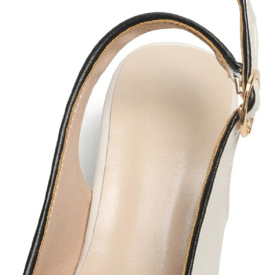 Damen Schuhe mit niedrigem Absatz Minimalistisches Design - Céleste