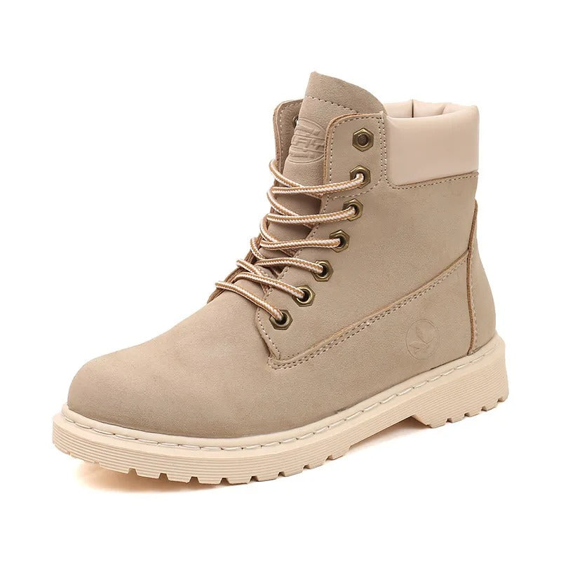 Damenstiefel aus Wildleder mit dicker Sohle - Alisse