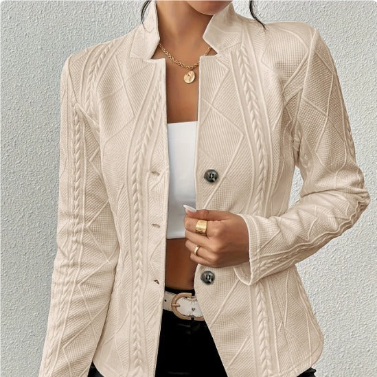 Eleganter Strickblazer mit Prägung für Damen - Salma