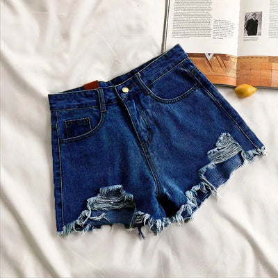 Jeansshorts für Frauen mit ausgefranstem Effekt - Estelle