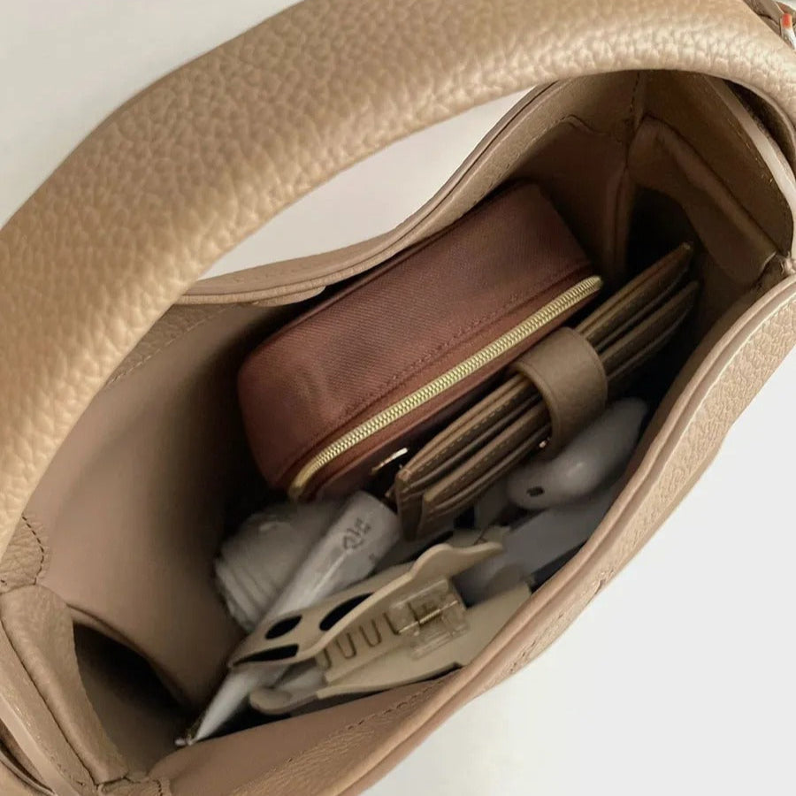 Damen Umhängetasche strukturiertes Design aus Kunstleder - Clémence