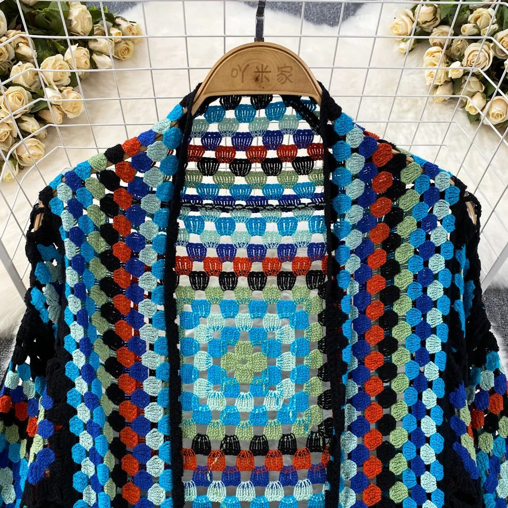 Frau Kimono häkeln handgefertigt lange böhmischen Stil - Nahla