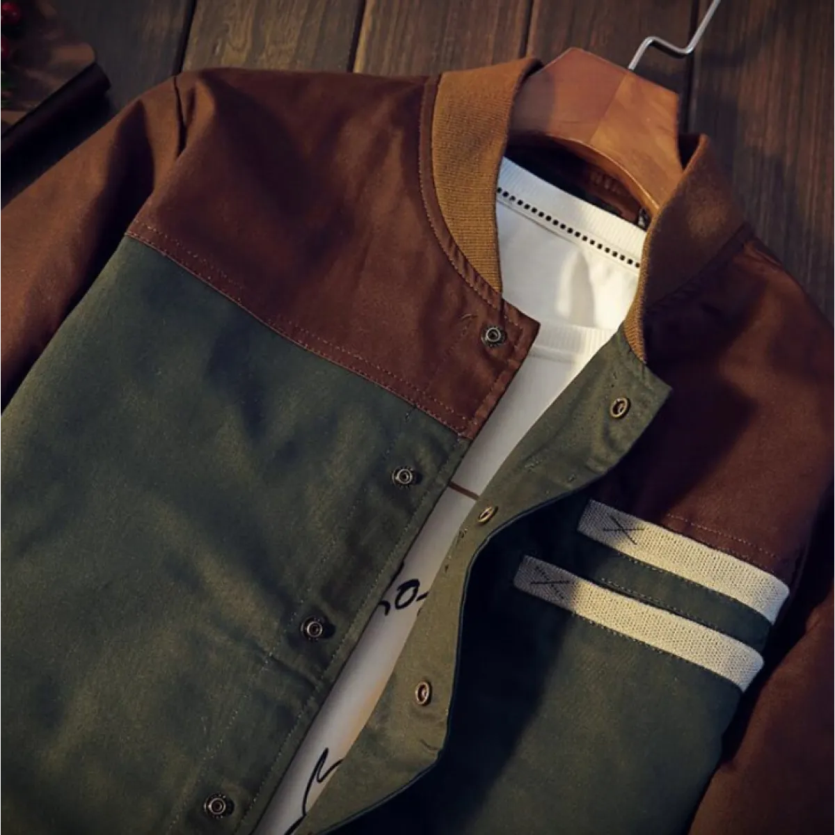 Lässige Herrenjacke im zweifarbigen Design - Nael