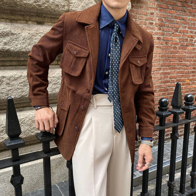 Cord-Herrenblazer mit praktischen Taschen im klassischen Schnitt - Dino
