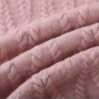 Gestrickter Zopfpullover und weite Hose für Damen - Melis